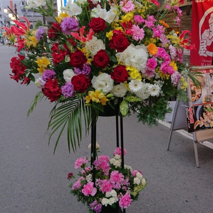淀川区 周年お祝いのスタンド花