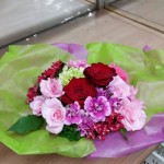 淀川区西中島へ退職祝のお花を配達しました