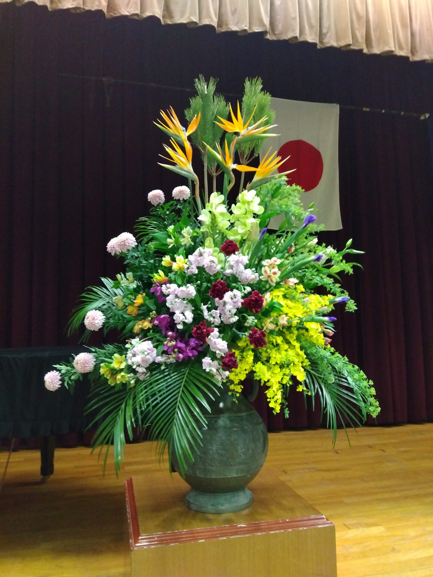 大阪市立三国中学校 卒業式式場装花